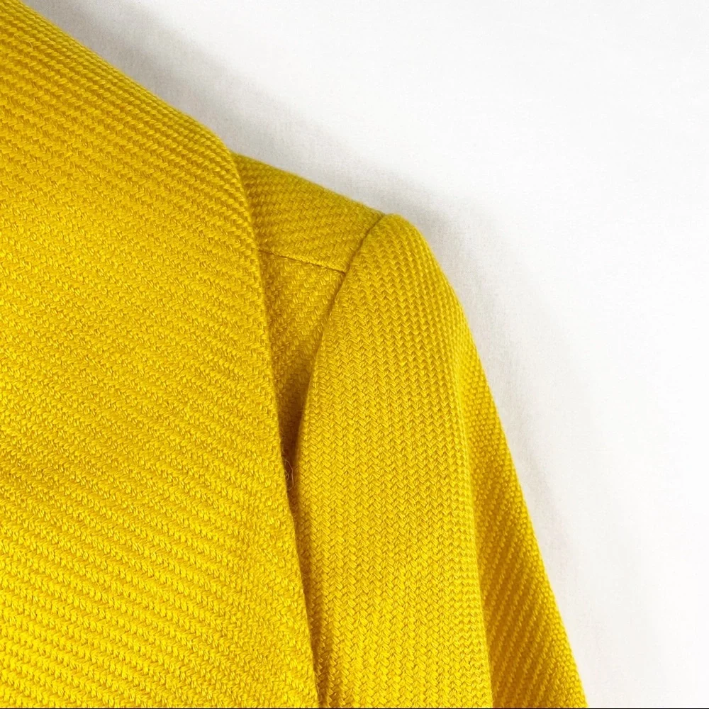 TALBOTS Women's Yellow Wool Blend Coat NWT in Size 12P - Picture 4 of 7